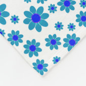 Blauwe dagen | Floral Repeteert Daisy Pattern Fleece Deken (Hoek)