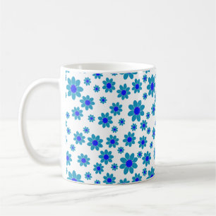 Blauwe dagen   Floral Repeteert Daisy Pattern Koffiemok