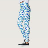 Blauwe dagen | Floral Repeteert Daisy Pattern Leggings (Links)