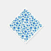 Blauwe dagen | Floral Repeteert Daisy Pattern Servet (Hoek)