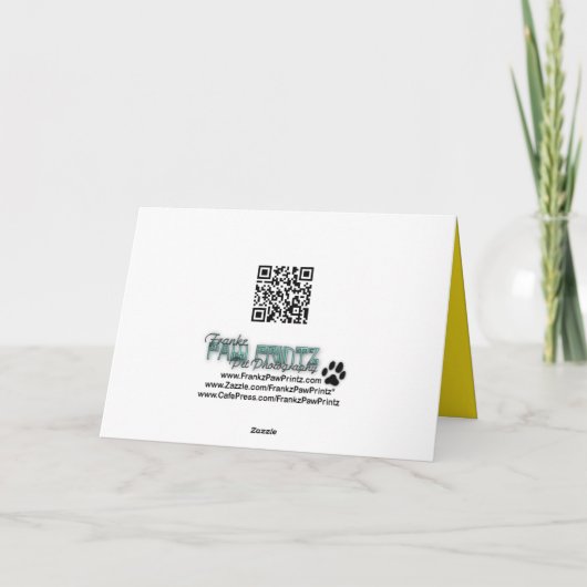 Blauwe dagen kaart (Achterkant)