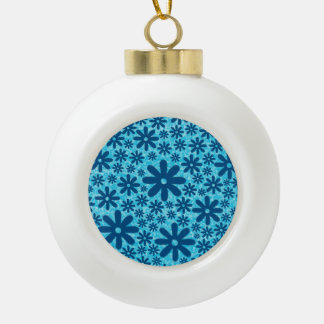 Blauwe dagen keramische bal ornament