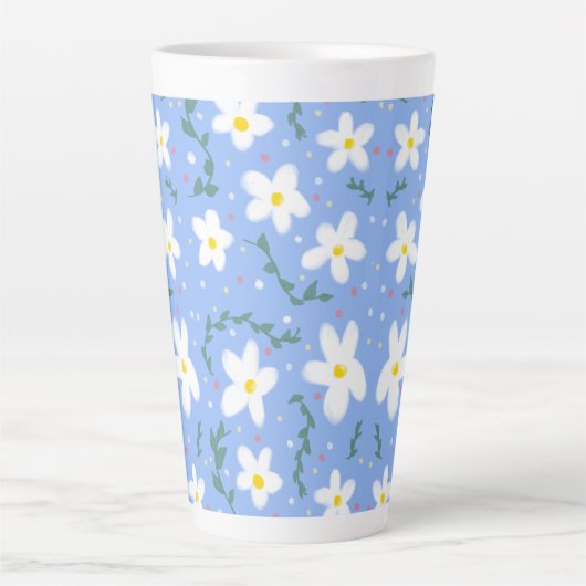 Blauwe dagen latte mok (Voorkant)