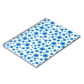 Blauwe dagen | Vloot van het Daisy Pattern-flesje Notitieboek (Linkerzijde)