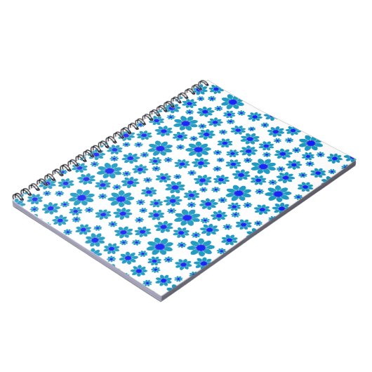 Blauwe dagen | Vloot van het Daisy Pattern-flesje Notitieboek (Linkerzijde)