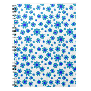Blauwe dagen Vloot van het Daisy Pattern-flesje Notitieboek