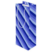Blauwe dagen wijn cadeautas (Achterkant Gekanteld)