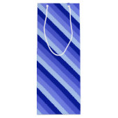 Blauwe dagen wijn cadeautas (Achterkant)