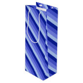 Blauwe dagen wijn cadeautas (Voorkant Gekanteld)