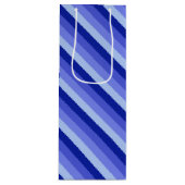 Blauwe dagen wijn cadeautas (Voorkant)