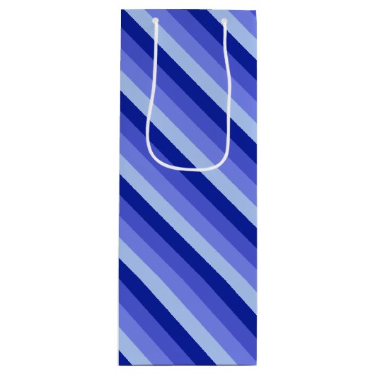 Blauwe dagen wijn cadeautas (Voorkant)