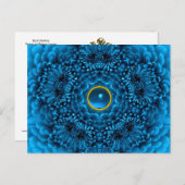 BLAUWE DAHLIA EN SAFFIER EDELSTEEN Bloemen Briefkaart (Voorkant / Achterkant)