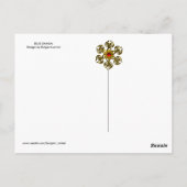 BLAUWE DAHLIA EN SAFFIER EDELSTEEN Bloemen Briefkaart (Achterkant)