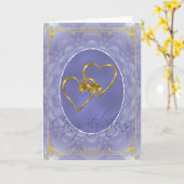 Blauwe Dahlia - Gelukwensen Kaart (Gele Bloem)