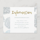 BLAUWE DAHLIA-INFORMATIE OVER PLATTELANDSPATRONEN INFORMATIEKAARTJE (Voorkant)