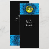 BLAUWE DAHLIA, TOPAZ , helder groen zwart geel Kaart (Voorkant / Achterkant)