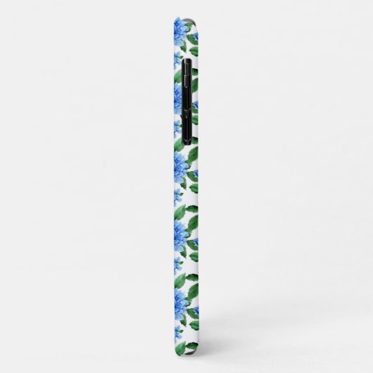 blauwe dahlias op wit Case-Mate iPhone case (Achterkant/links)
