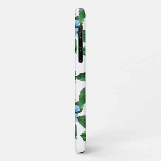 blauwe dahlias op wit Case-Mate iPhone case (Achterkant/links)