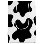 Blauwe Dairy Koe Baby shower Gift Bag Medium Cadeauzakje (Achterkant)