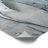 Blauwe Daisies Noodlijdende Grungy Daisy Bloem Poster (Hoek)