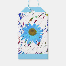 Blauwe Daisy Abstract Grafische Gift Tag