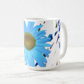 Blauwe Daisy Abstract Grafische Koffiemok (Voorkant rechts)