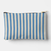 Blauwe Daisy Bloem- en Retro Gestreepte Potloodetu Etui (Achterkant)