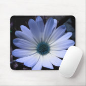 Blauwe Daisy Bloem Muismat (Met muis)