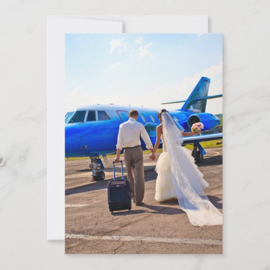 Blauwe Daisy Bloemen Dank u kaart voor bruiloft (Achterkant)