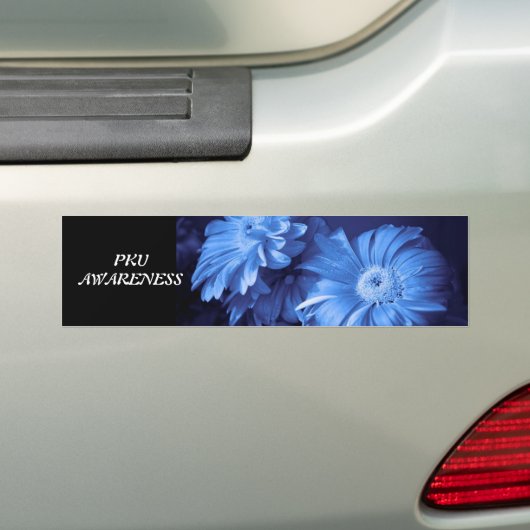 Blauwe Daisy bumper sticker (Op auto)