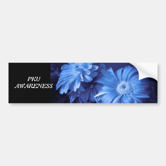 Blauwe Daisy bumper sticker (Voorkant)