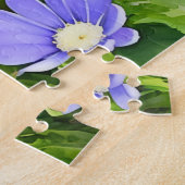Blauwe Daisy Flower Art puzzel Legpuzzel (Zijkant)