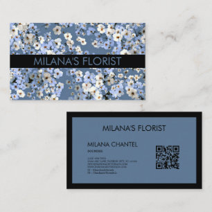 Blauwe Daisy Moderne Trendy Bloem Bloemist Visitekaartje