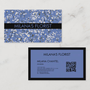 Blauwe Daisy Moderne Trendy Bloem Bloemist Visitekaartje