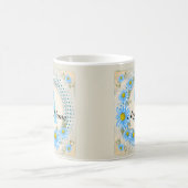 Blauwe Daisy Monogram mok (Center)