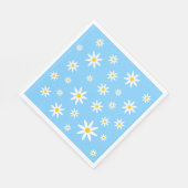 Blauwe Daisy Papieren servetten (Hoek)