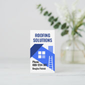 Blauwe dakbedekking visitekaartje (Staand voorkant)