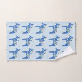 Blauwe Dala-paarden Bad Handdoek (Handdoek)