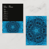 BLAUWE DALIE MONOGRAM, zwart wit Visitekaartje (Voorkant / Achterkant)