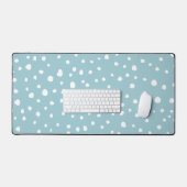 Blauwe Dalmatische Spots, Dalmatische Stippen, gek Bureaumat (Keyboard & Muis)