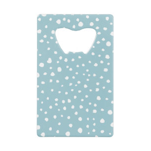 Blauwe Dalmatische Spots, Dalmatische Stippen, gek Creditkaart Flessenopener