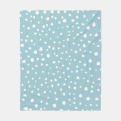 Blauwe Dalmatische Spots, Dalmatische Stippen, gek Fleece Deken (Voorkant)