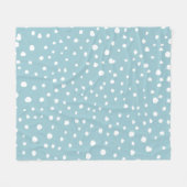 Blauwe Dalmatische Spots, Dalmatische Stippen, gek Fleece Deken (Voorkant (Horizontaal))