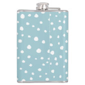 Blauwe Dalmatische Spots, Dalmatische Stippen, gek Heupfles (Achterkant)