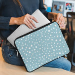 Blauwe Dalmatische Spots, Dalmatische Stippen, gek Laptop Sleeve<br><div class="desc">Cute,  leuke en schattige dalmatische vlekken in blauwe en witte kleur. Moderne en trendy gave,  perfect voor dalmatische minnaar in je leven.</div>