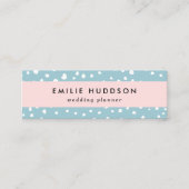 Blauwe Dalmatische Spots, Dalmatische Stippen, gek Mini Visitekaartje (Voorkant)