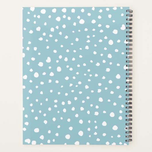 Blauwe Dalmatische Spots, Dalmatische Stippen, gek Planner (Achterkant)