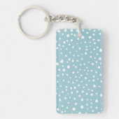 Blauwe Dalmatische Spots, Dalmatische Stippen, gek Sleutelhanger (Voorkant)