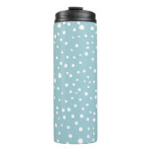 Blauwe Dalmatische Spots, Dalmatische Stippen, gek Thermosbeker (Voorkant)