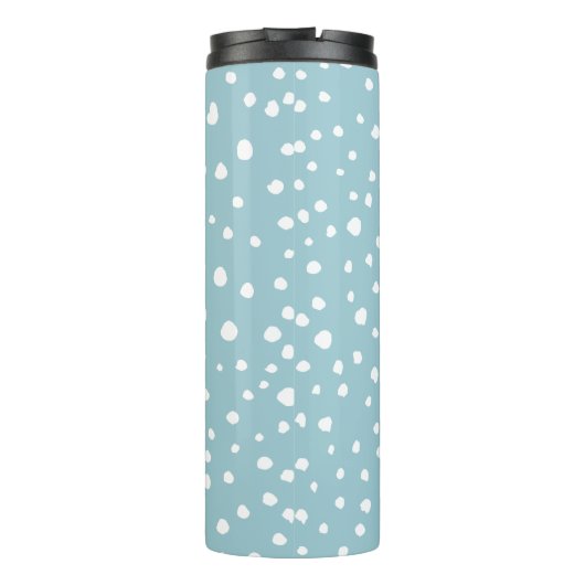 Blauwe Dalmatische Spots, Dalmatische Stippen, gek Thermosbeker (Achterkant)